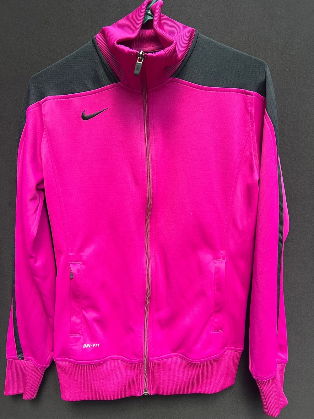 Nike Fuchsia Track Jacket with Black Accents - Picture 5 of 7